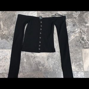 Off the shoulder crop top